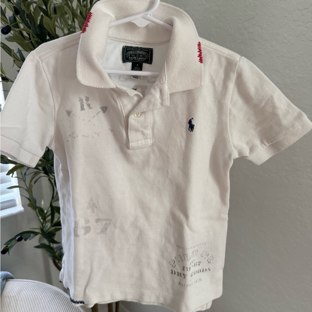 Ralph Lauren Kids White Polo with Red Tractor Print - Picture 2 of 6